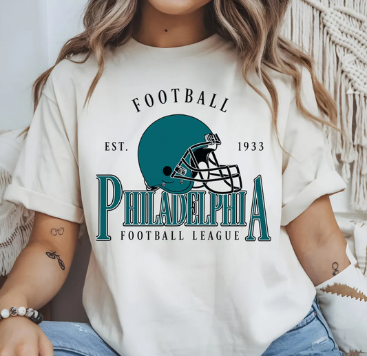 Philadelphia Eagles T-Shirt , Football Helmet, Philadelphia Football, Classic Philly, Fan Apparel, Game Day Gear
