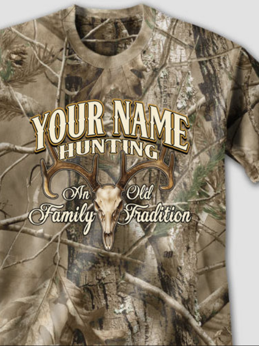 Hunting Family Tradition Printed T-Shirts