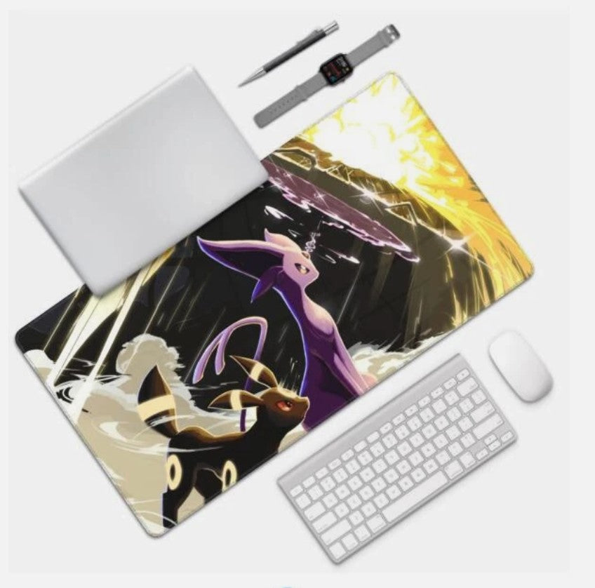 Board Card Game Pokemon Espeon Umbreon Mouse Pad PTCG CCG MTG Play Mat , Choose Size
