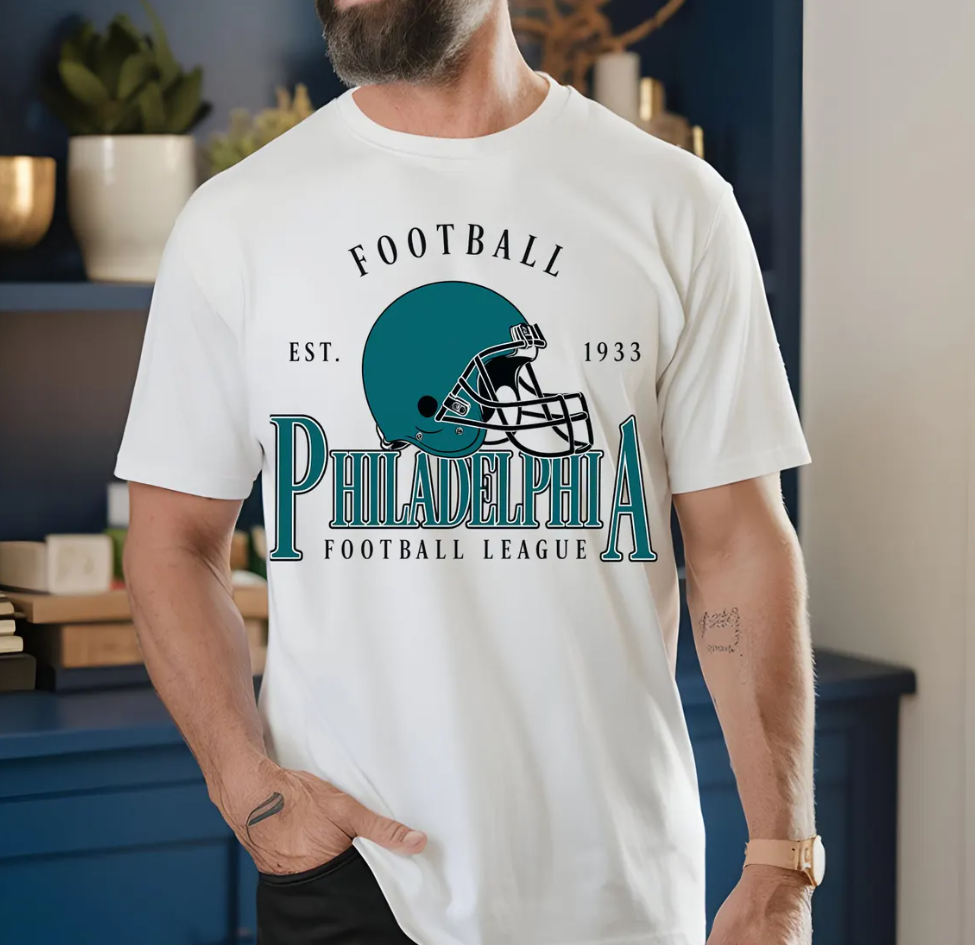 Philadelphia Eagles T-Shirt , Football Helmet, Philadelphia Football, Classic Philly, Fan Apparel, Game Day Gear