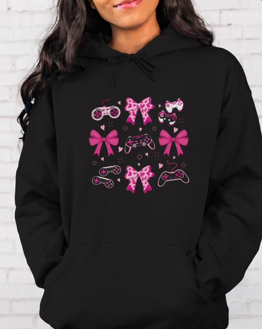 Girl Gamer Valentine's Day Hoodie, Cozy Gamer, Coquette Gamer, Gamer Gifts, Valentine's Gamer, Gift For Gamer, Gamer Girl Sweatshirt, Cozy