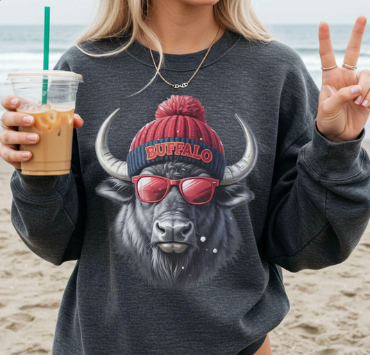 Vintage 90s Buffalo Mascot Shirt, Buffalo, Buffalo Bills Shirt, Retro Football Shirt, Team Mascot Shirt, Gameday Sweatshirt, Sunday Football