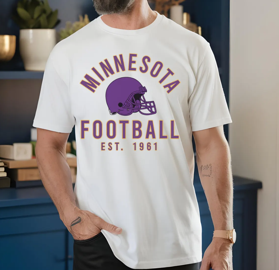Minnesota Vikings T-Shirt, Minnnesota Football, Vintage Style, Game Day Apparel, Fan Gear, Team Spirit