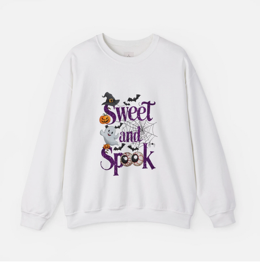 Sweet and Spooky Halloween Cute Graphic Cozy Unisex Sweatshirt
