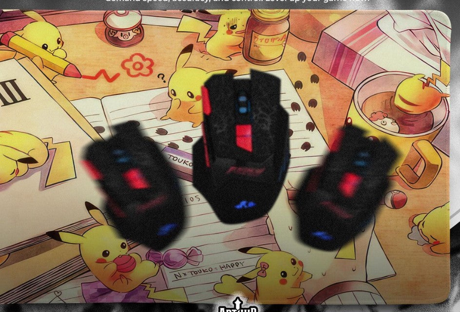 Pikachu Pokemon Mouse Pad, Cute Anime Desk Mat, Kawaii Gaming Pad, Pokemon Fan Gift, Otaku Desk Decor,Choose Size