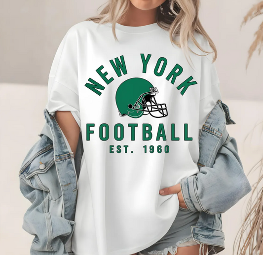 New York Jets Helmet T-Shirt, New York Football Fan Apparel, Gift for Football Lover