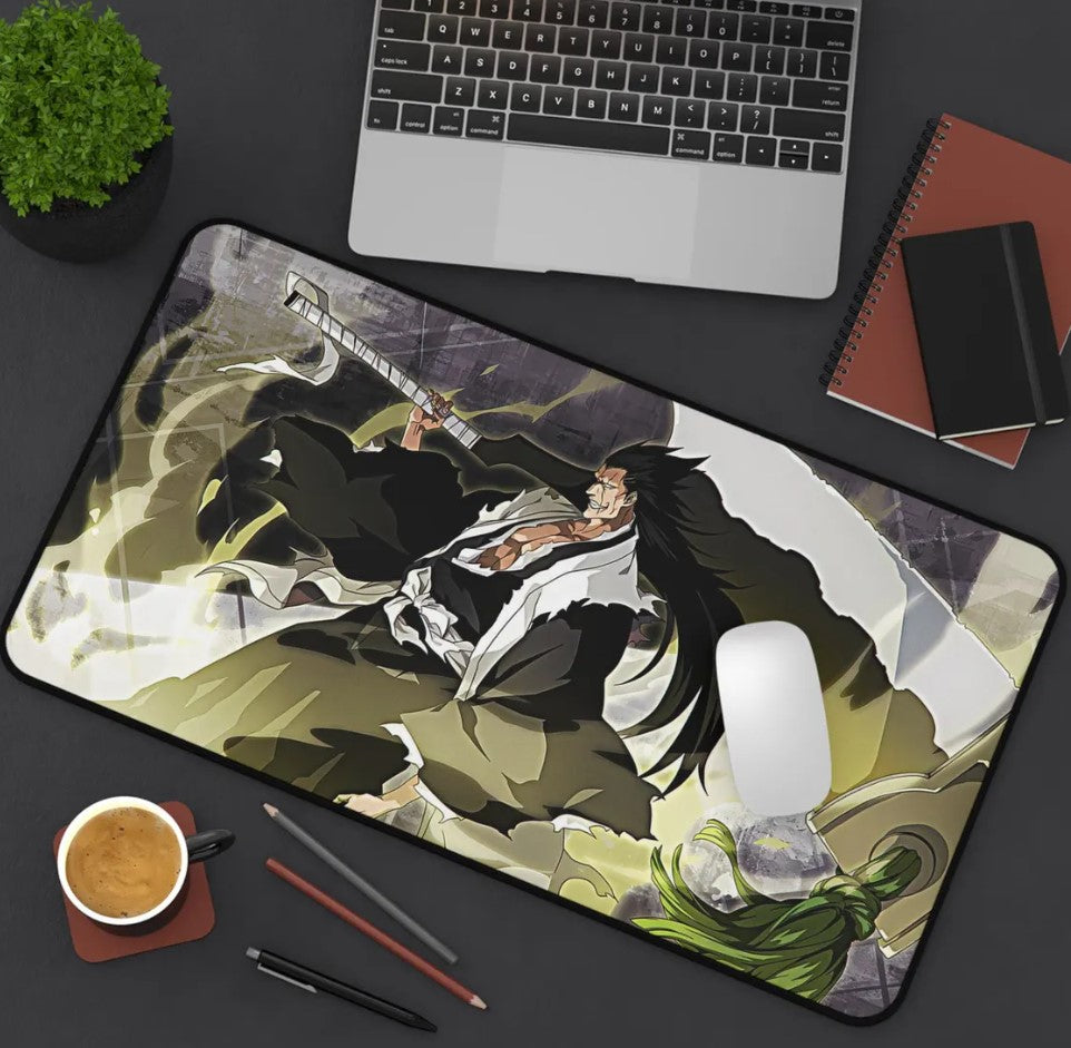 Anime Bleach Ichigo Kenpachi Desk Mat, Mouse Pad, Gamers Gift, Anime Fan, Choose Size