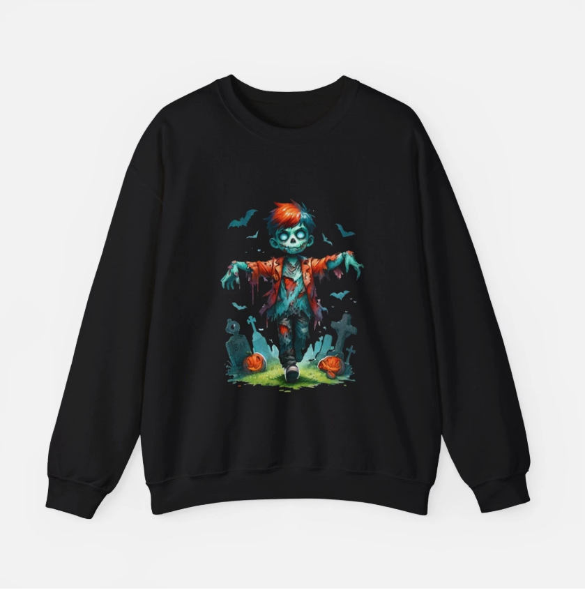 I Am Now a Zombie Mom Funny Halloween Graphic Unisex Sweatshirt