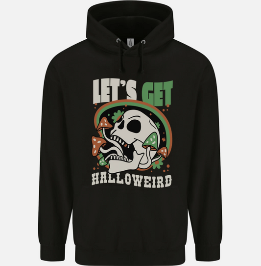 Halloweird Magic Mushrooms Halloween LSD Mens Hoodie