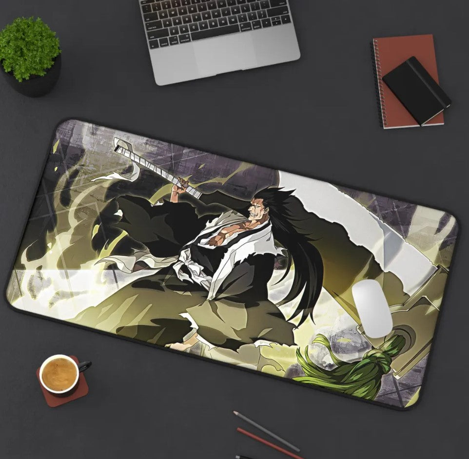 Anime Bleach Ichigo Kenpachi Desk Mat, Mouse Pad, Gamers Gift, Anime Fan, Choose Size