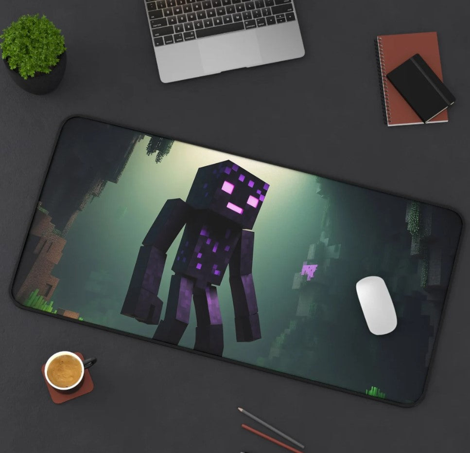 Minecraft Inspired Enderman Re-imagined Gaming Desk Mat Aesthetic Gaming Art Computer Peripheral Aesthetic Environment Design Mouse Pad, Choose Size