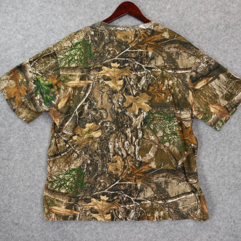 Camouflage Hunting T Shirt Mens XL Green REALTREE Camo Patriotic Logo Gorpcore
