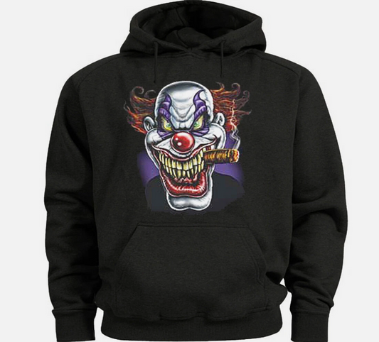 Evil Scary Halloween Clown Hoodie Sweatshirt Mens Clothing