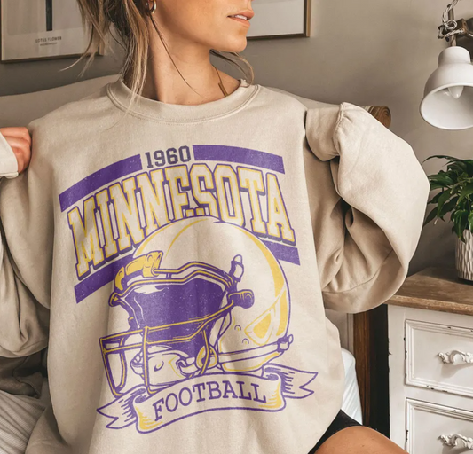 Vintage Minnesota Football Sweatshirt, Retro Sports Fan Shirt, Trendy Game Day Gift Tee, Minnesota Mascot Sweatshirt, Minnesota Football Fan