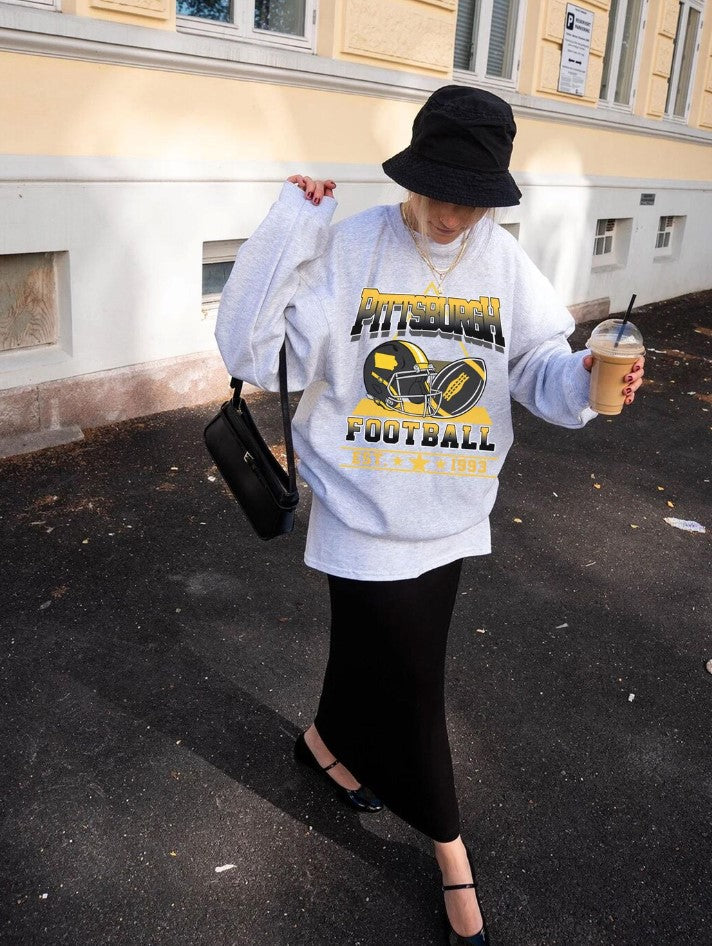 Vintage style Pittsburgh Football sweatshirt, Football shirt, Pittsburgh football Crewneck tshirt, Game day Football,American football tee