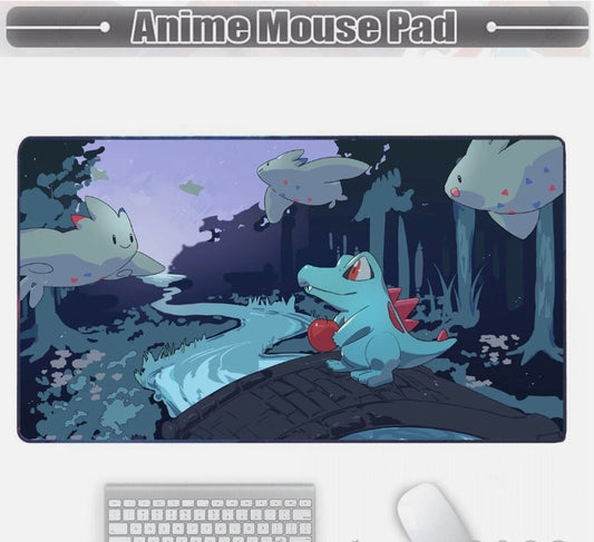Board Card Game Pokemon Totodile Gaming Mouse Pad PTCG CCG MTG Play Mat, Choose Size