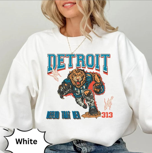 Lions Football Vintage Retro Style Shirt  Detroit Football Sweatshirt
