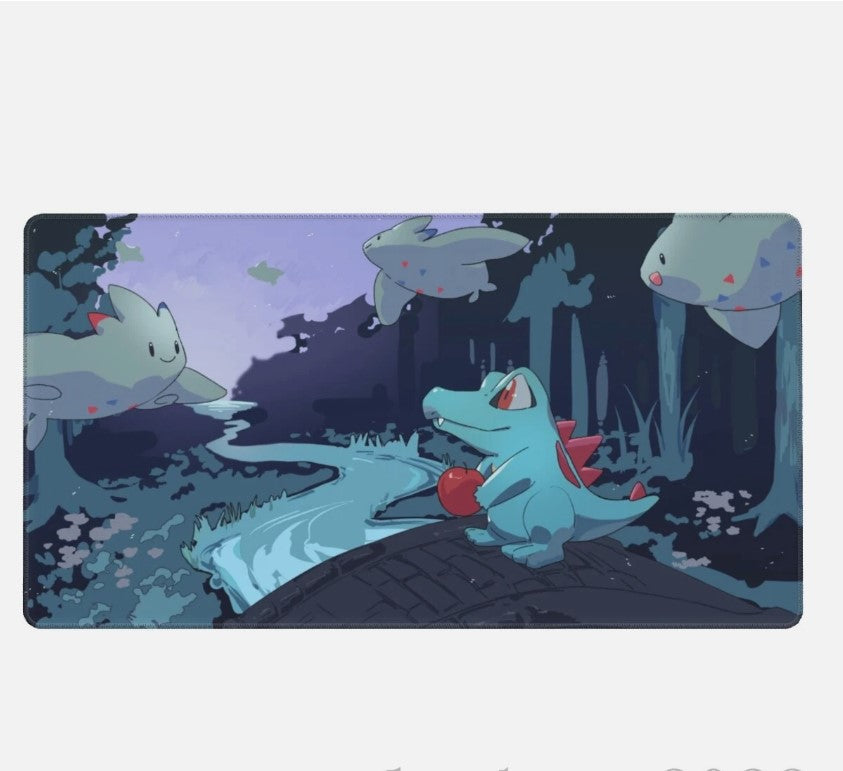 Board Card Game Pokemon Totodile Gaming Mouse Pad PTCG CCG MTG Play Mat, Choose Size