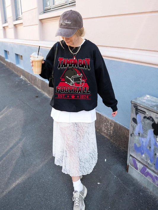Vintage style Tampa Bay Football sweatshirt, Football shirt, Tampa Bay football Crewneck tshirt, Game day Football,American football tee