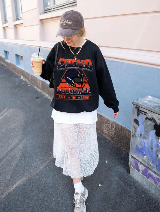 Chicago Football Sweatshirt,Chicago Game Day Shirt,Chicago Shirt,Sunday Football Shirt,Trendy Chicago Football Fan Shirt