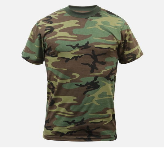 Rothco 8777 Mens Woodland Camo Short Sleeve T-Shirt