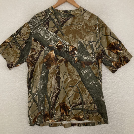 Outfitters Fusion 3-D Camo Shirt Mens  Hunting Gorpcore Outdoor Pocket Tee