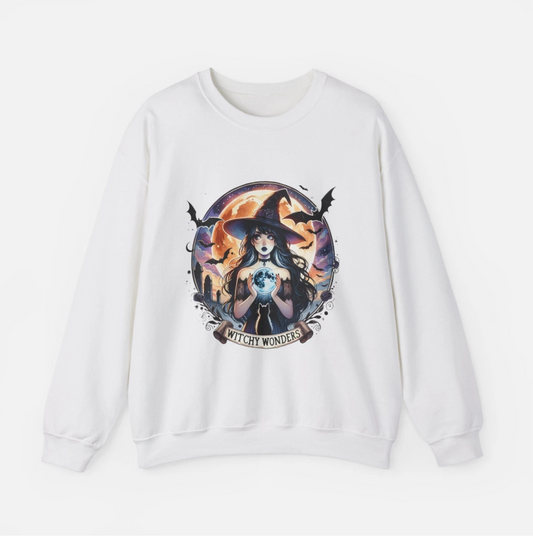 Halloween Vintage Witch Spooky Retro Crewneck Unisex Sweatshirt