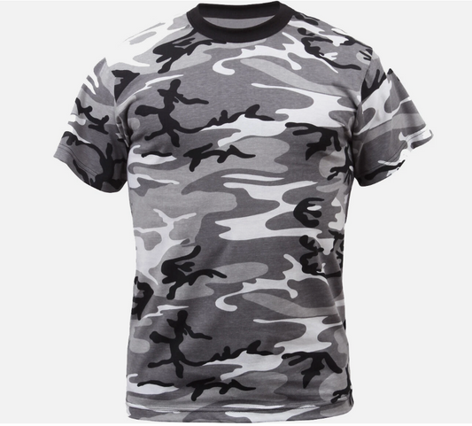 Rothco Camo T-Shirt Military Short Sleeve Tee Army Camouflage Tactical Shirt