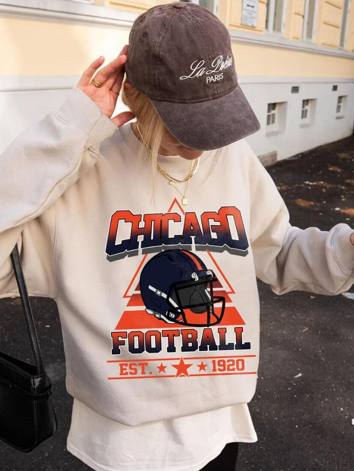 Chicago Football Sweatshirt,Chicago Game Day Shirt,Chicago Shirt,Sunday Football Shirt,Trendy Chicago Football Fan Shirt
