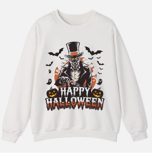 Vintage Happy Halloween Dracula Spooky Retro Halloween Unisex Sweatshirt