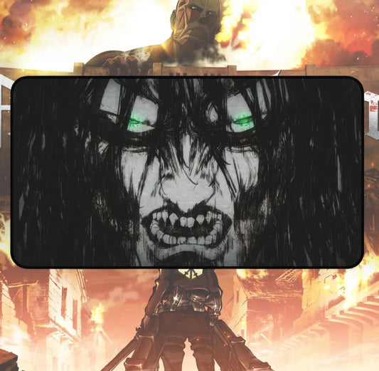 Anime Attack On Titan Eren Yeager Desk Mat, Mouse Pad, AOT, Choose Size