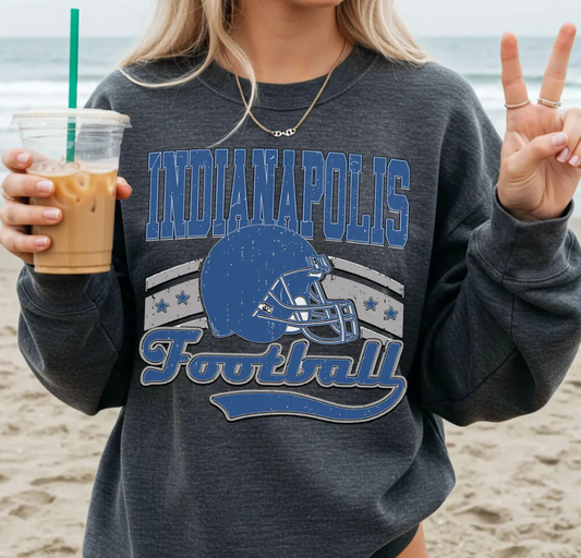 Vintage 90s Style Indianapolis Football Vintage Style Sweatshirt, Retro Indianapolis Football Fan, Indianapolis Shirt, Sun Day Football