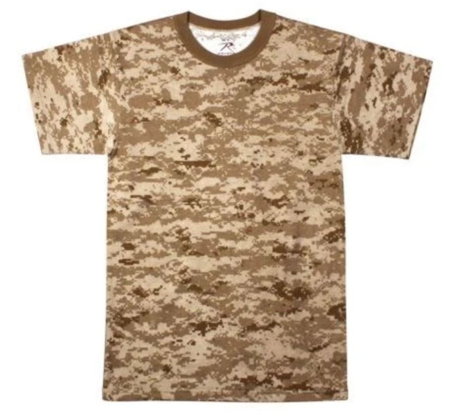 Mens Digital Camouflage T-Shirt, Desert Digital Camo by Rothco