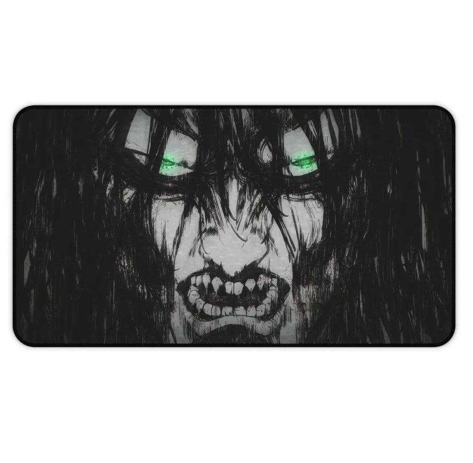Anime Attack On Titan Eren Yeager Desk Mat, Mouse Pad, AOT, Choose Size