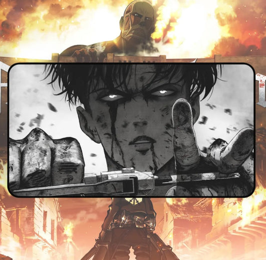 Anime Attack On Titan Levi Desk Mat, Mouse Pad, AOT, Choose Size