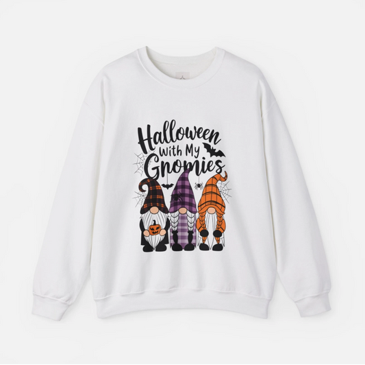 Halloween With My Gnomies Unisex Heavy Blend Crewneck Sweatshirt