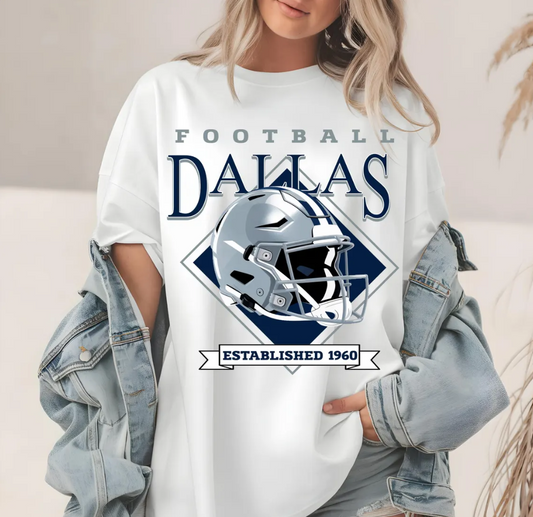 Dallas Football T-Shirt, Cowboys Tee, Game Day Apparel, Fan Gear, Sports Lover Gift, Trendy T-Shirt, Dallas Cowboys Tee