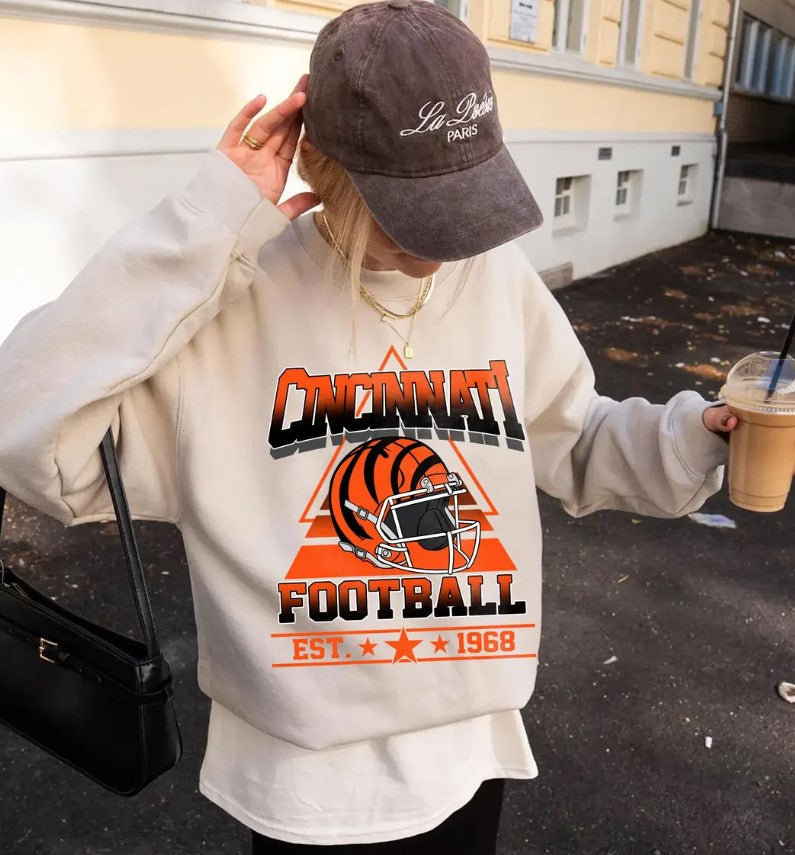 Cincinnati Football Sweatshirt,Cincinnati Game Day Shirt,Cincinnati Shirt,Sunday Football Shirt,Trendy Cincinnati Football Fan Shirt