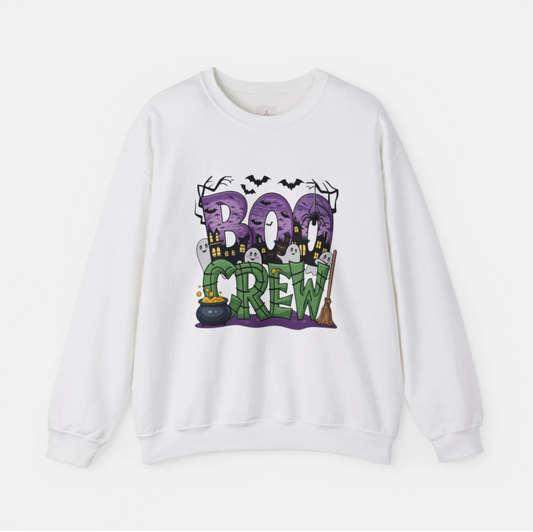 Boo Crew Halloween Unisex Heavy Blend Crewneck Sweatshirt
