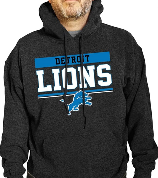Team Fan Apparel NFL Adult Gameday Charcoal Hooded Sweatshirt - Cotton & Polyester Blend - Stay Warm and Represent Your Team