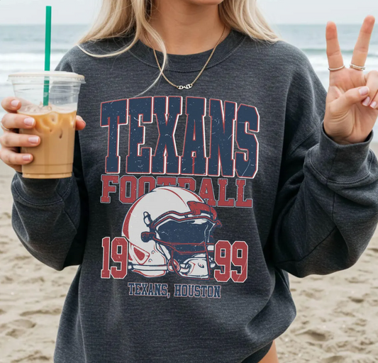 Vintage 90s Retro Style Houston Texans Football, 90s Bootleg, T Shirt Retro Style Sweatshirt Crewneck, Vintage style Houston Texans fan