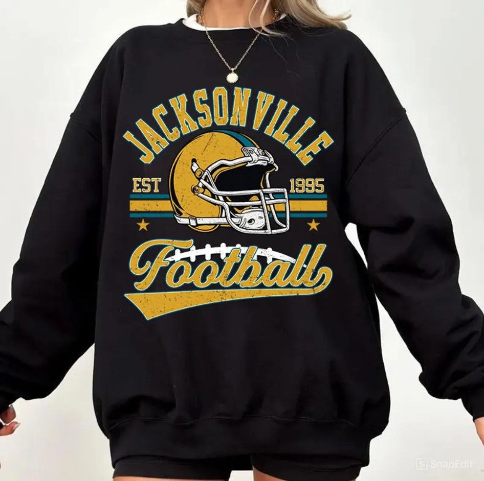 Vintage 90s Jacksonville Football Shirt, Sweatshirt, Hoodie, Jacksonville Football T-shirt, Jacksonville Football Fan Tee, Game Day Shirt