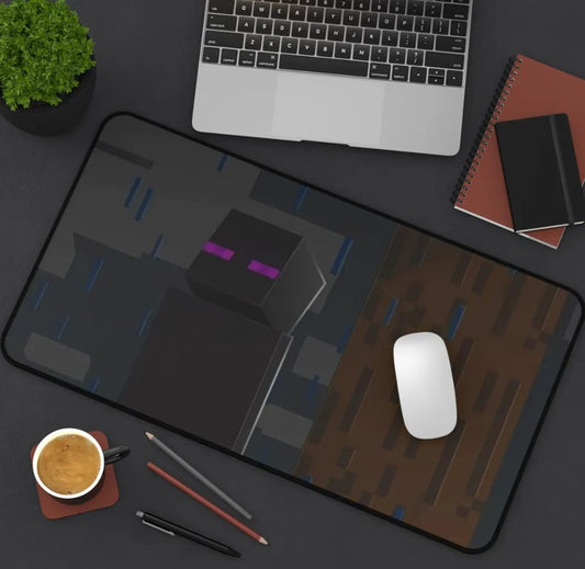 Minecraft-Inspired Desk Mat, Gamer Mouse Pad, Unique Computer Accessory, Kids' Room Decor, Gift for Gaming Enthusiasts, Choose Size