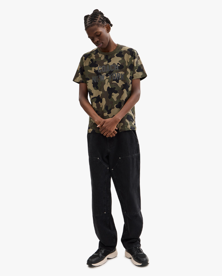 Men's Camo Print Short Sleeve Round Neck T-Shirt
