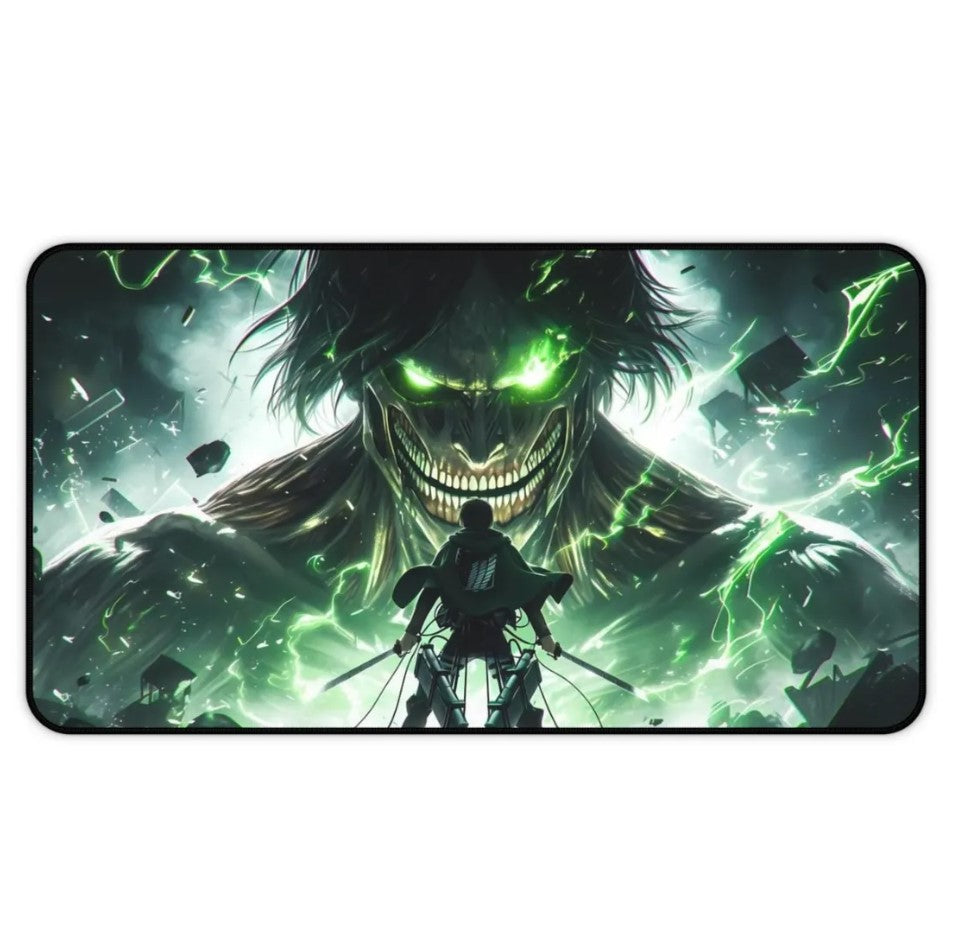 Anime Attack On Titan Eren Yeager Desk Mat, Mouse Pad, AOT, Choose Size