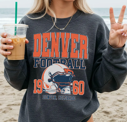 Vintage 90s Style Vintage Denver Football Style Sweatshirt ,Retro Denver Football Crewneck Shirt,Denver Broncos Fans Gift ,Sunday Football