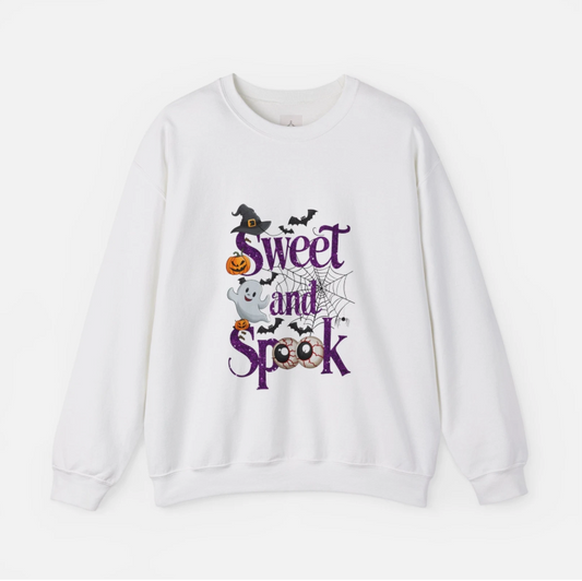 Sweet and Spook Halloween Unisex Heavy Blend Crewneck Sweatshirt
