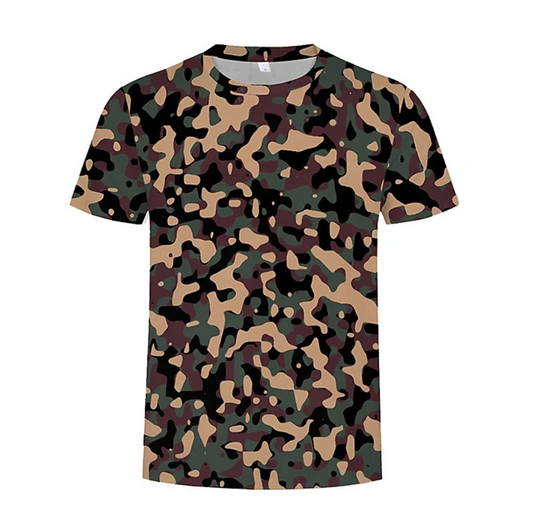 Men's Camo Printed Short Sleeve T-Shirt