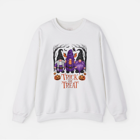 Trick Or Treat Halloween Gnomes Unisex Heavy Blend™ Crewneck Sweatshirt