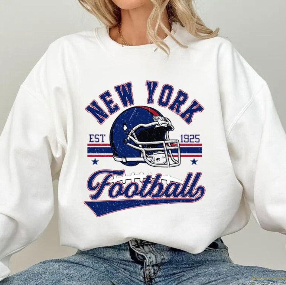 Vintage 90s Style Giant Sweatshirt, New York Football Crewneck, NY Giant Shirt, New York Football Shirt, New York Fan Gift, New York Shirt